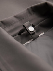 Men's insulated coat with hood and concealed zipper - black V1 OM-COWC-0110