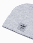Gift set for him - gray/melange hat + 2-pack of patterned socks + Z64 playing cards