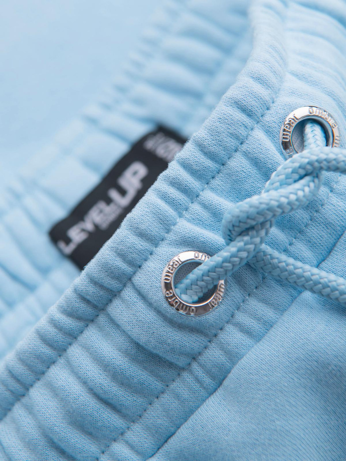 Unisex sweat shorts with drawstring waist - blue V8 OU-SRBC-0101