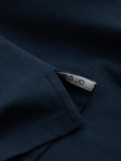 BASIC men's single color pique knit polo shirt - navy blue V2 OM-POBS-0100