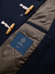 Men's insulated coat with hood and concealed zipper - black V1 OM-COWC-0110