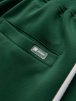 Men's sweatpants joggers with contrasting stripes - dark green V7 OM-PASK-0229