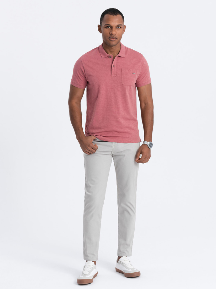 Men's tailored chino pants - gray V2 OM-PACP-0151