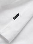 Men's SLIM FIT T-shirt with round neckline and logo - white V1 OM-TSCT-0220