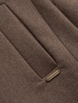 Elegancki jednorzędowy męski płaszcz z wełną – brązowy V1 OM-COWC-0114