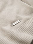 Men's buttonless polo shirt with classic weave - light grey V3 OM-POSS-0159