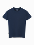 Classic BASIC men's cotton T-shirt - navy blue V2 OM-TSBS-0236
