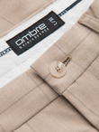 Men's classic cut pants in fine check - sand V2 OM-PACP-0187