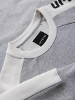 Unbuttoned men's sweatshirt with stand-up collar and hood - black V1 OM-SSZP-0216