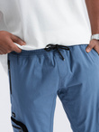 Men's JOGGER pants with stand-off and zippered cargo pockets - blue V7 OM-PAJO-0135