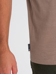 T-shirt męski bawełniany z nadrukiem - jasnobrązowy V2 OM-TSPT-0166