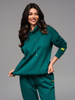 Unisex sweatshirt with pockets and hood - dark green V17 OU-SNBC-0105