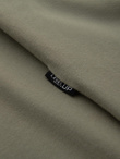 Bawełniany longsleeve męski LOOSE FIT z okrągłym dekoltem – khaki V4 OM-LSBC-0129