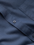 Men's cotton shirt with pocket REGULAR FIT - blue V3 OM-SHCS-0147
