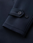 Men's insulated coat with hood and concealed zipper - black V1 OM-COWC-0110