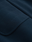 Men's biker jacket with collar and pockets - navy blue V1 OM-JALP-0157