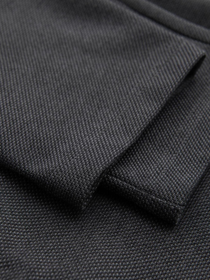 Men's knitted pants with elastic waistband - dark grey V2 OM-PACP-0116