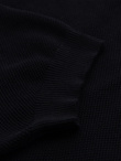 Men's cotton structured knit polo shirt - black V5 OM-POSS-0117