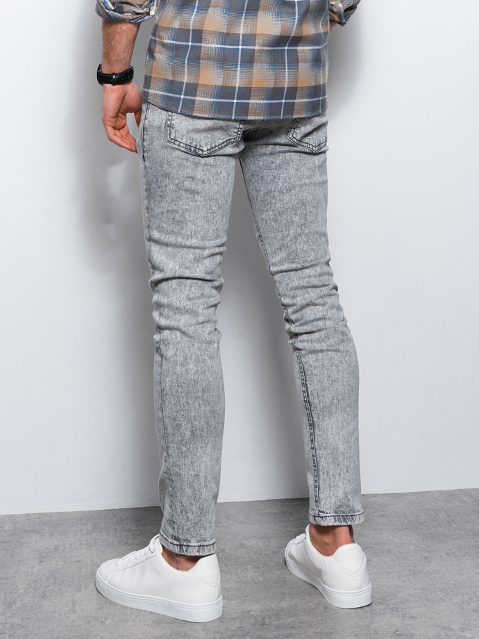 Spodnie męskie jeansowe SKINNY FIT - szare V1 P1062