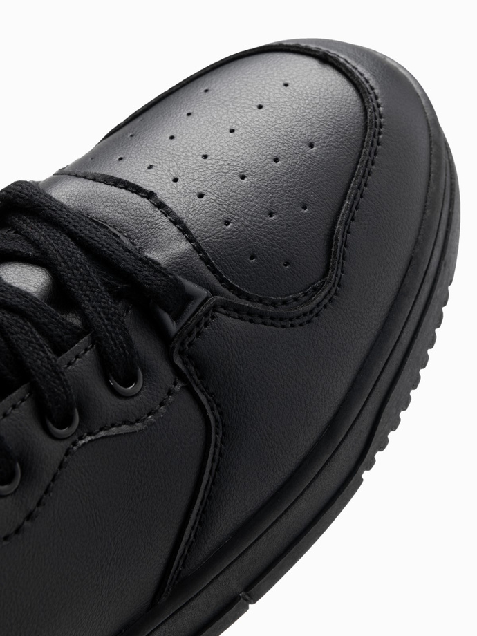 Męskie buty sneakersy z wysoką cholewką – czarne V6 OM-FOSH-0139