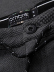 Men's knitted pants with elastic waistband - dark grey V2 OM-PACP-0116