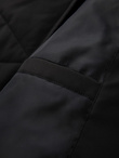 Men's quilted jacket with cut of ramoneski with hood - black V1 OM-JAHP-0252