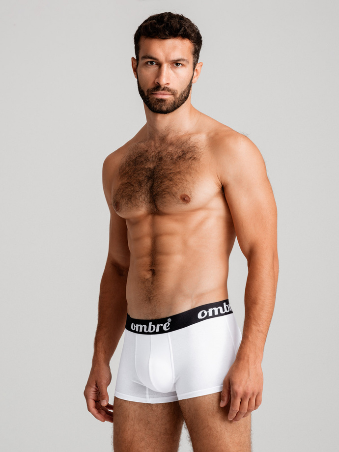 Men's cotton boxer shorts with contrasting elastic - 7-pack mix V2 OM-UNBO-0100