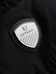 Men's quilted bomber jacket with metal zippers - black V1 OM-JALP-0143
