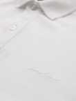 Polo shirt in cotton pique knit - ecru V7 OM-POSS-0103