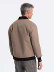 Men's insulated bomber jacket - beige V9 C516