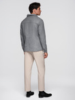 Men's lightweight fleece jacket with viscose - gray V2 OM-JANP-0199