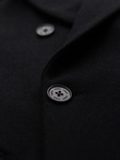 Men's coat with asymmetrical fastening and high collar - light brown V4 OM-COWC-0120