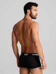 Men's cotton boxer shorts with contrasting elastic - 7-pack black V1 OM-UNBO-0100