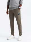 Men's sweatpants with logo - olive V4 OM-PASK-0167