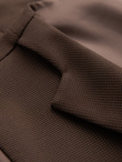 Fitted men's structured knit vest with lapels - brown V2 OM-BLZV-0144