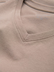Men's BASIC classic cotton T-shirt with a v-neck - ash V21 OM-TSBS-0145
