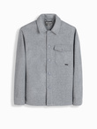 Men's lightweight fleece jacket with viscose - gray V2 OM-JANP-0199