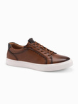 Men's eco leather sneaker shoes - brown V1 OM-FOCS-0179 