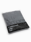 Zestaw bawełnianych męskich t-shirtów V-neck BASIC – 3x czarny V9 OM-TSBS-0233 