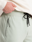 Men's elastic waistband sweatpants with stitching - mint V3 OM-PASK-0142