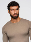Classic men's sweater with round neckline - black V2 OM-SWBS-0106