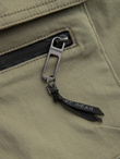 Men's JOGGER pants with zippered cargo pockets - khaki V1 OM-PAJO-0125