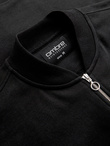 Cotton unbuttoned men's sweatshirt bomber - black V5 OM-SSZP-0215
