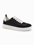 Męskie oldschoolowe sneakersy na grubej podeszwie – czarne V4 OM-FOSL-0170