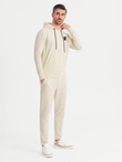Men's sweatshirt set hoodie + sweatpants - cream V2 Z107