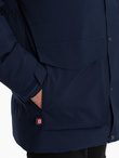 Men's winter jacket with detachable hood made of waterproof material - navy blue V1 OM-JAHP-0306