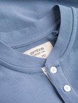 Men's collarless polo shirt - blue V3 OM-TSCT-0156