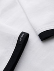 Men's SLIM FIT T-shirt with round neckline and logo - white V1 OM-TSCT-0220