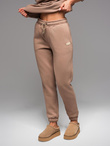 Classic unisex sweatpants with ribbed cuffs - brown V16 OU-PSBC-0100
