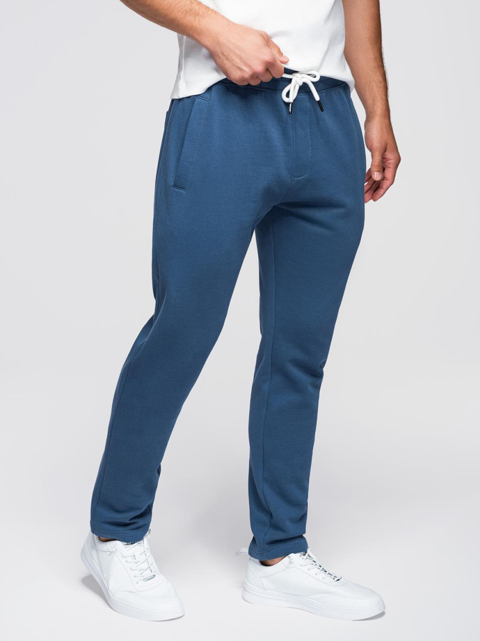 Men's sweatpants with unlined leg - dark blue V4 OM-PABS-0206